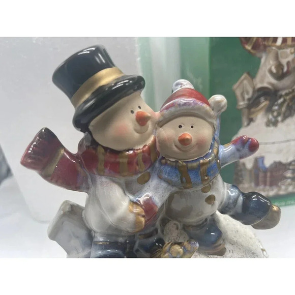 JCPenney Home Collection  SNOWMAN DECORATIVE MUSIC BOX MUSICAL  JINGLE BELLS - Picture 4 of 16